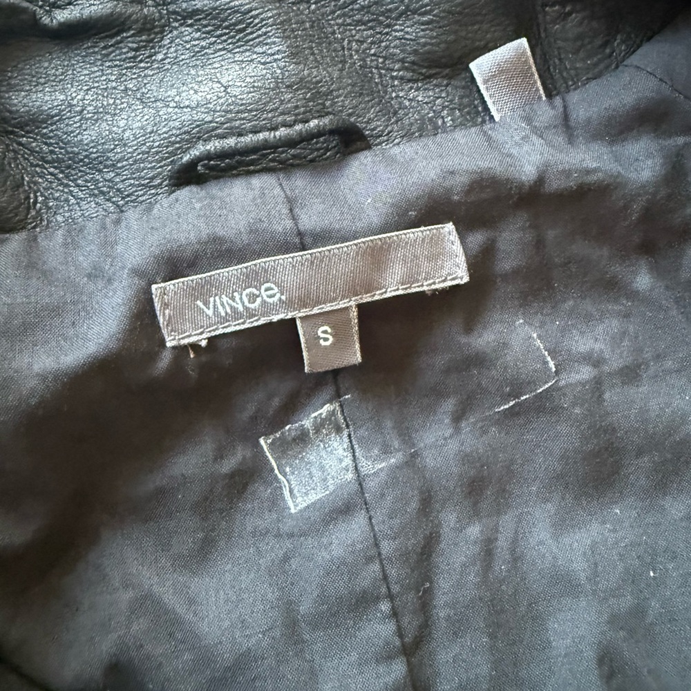 Vince moto leather jacket. Good used condition. - Picture 3 of 8
